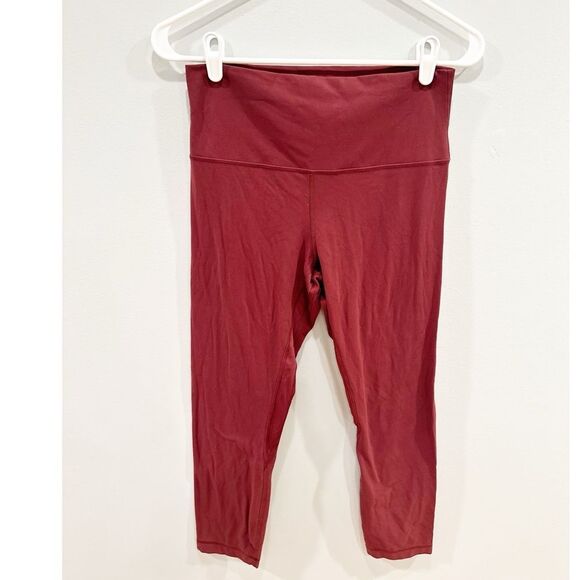 Lululemon align high rise crop red merlot size 8 - Picture 3 of 6